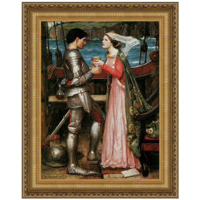 " Tristan And Isolde Sharing The Potion, 1916 " by John William Waterhouse