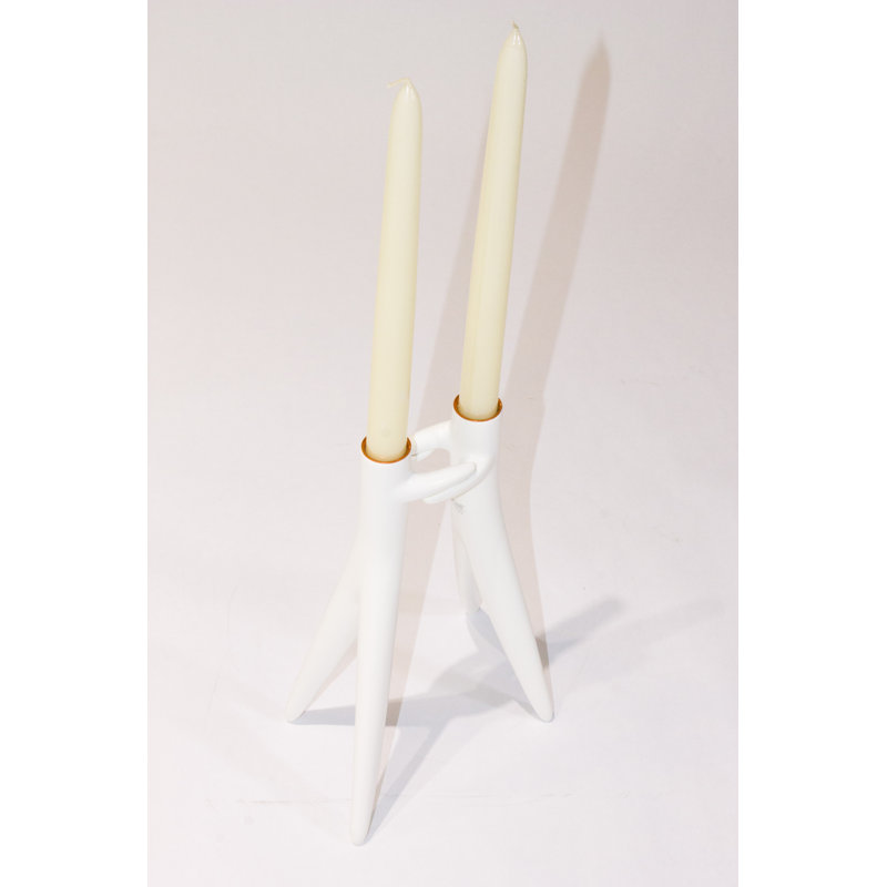 Abbracciaio Candlestick, White