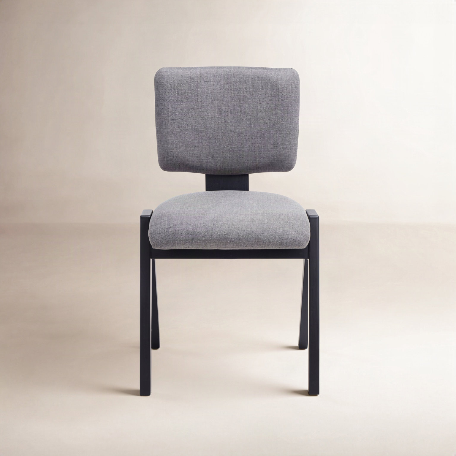 Ozzy Oak Dining Armchair, Grey Linen