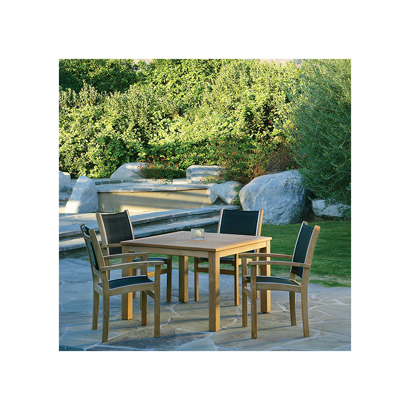 Wainscott Outdoor Square Teak Dining Table, 42" W x 42" L x 29" H