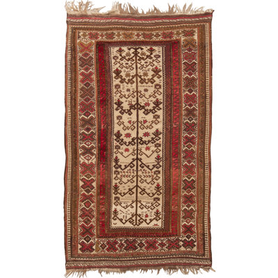 Rug & Kilim One-of-a-kind Hand-knotted Red 4'2" X 7'1" Wool Area Rug