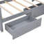 Lit mezzanine simple gris et lit plateforme - Rehaussez le décor de votre chambre à coucher