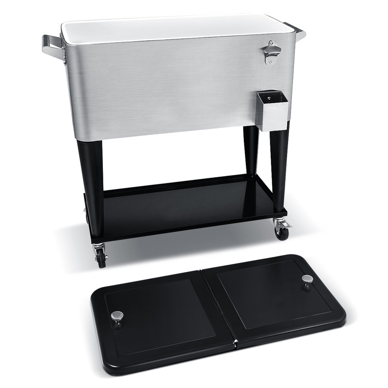 Arsi 76 L Wheeled Serving Station /Cart, Black