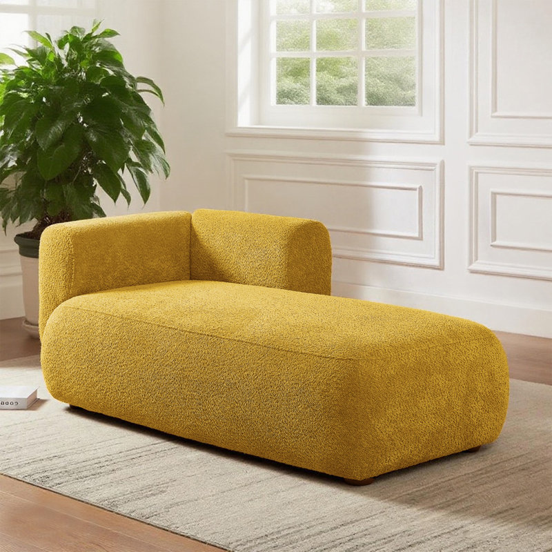 Lounge Chaise/large chaise lounge chair With Solid Wood Frame, Deep Seating & Soft Fabric, Living Room Indoor Accent Chair For Lounging & Reading,Boucle sofas