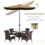 Parasol de patio rectangulaire 6,5 pi x 10 pi, housse de table d'extérieur avec inclinaison flexible, manivelle, café, 50 abris