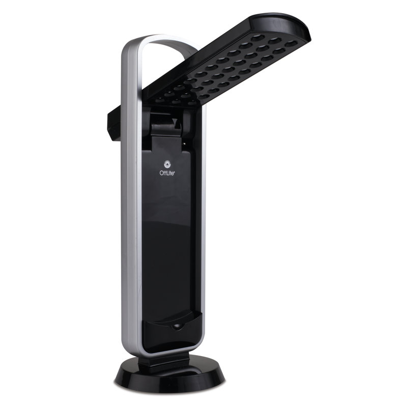 OttLite LED Mobile Task Lamp, Portable, Lightweight, Battery-Operated, Carrying Handle, Black
