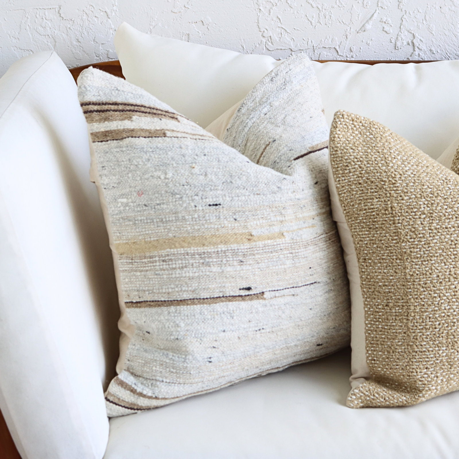 Wool Pillow Cover, 2 Piece Set, Square 18"