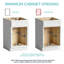 Tablettes de rangement coulissantes en bois à fermeture en douceur Rashun-87604095