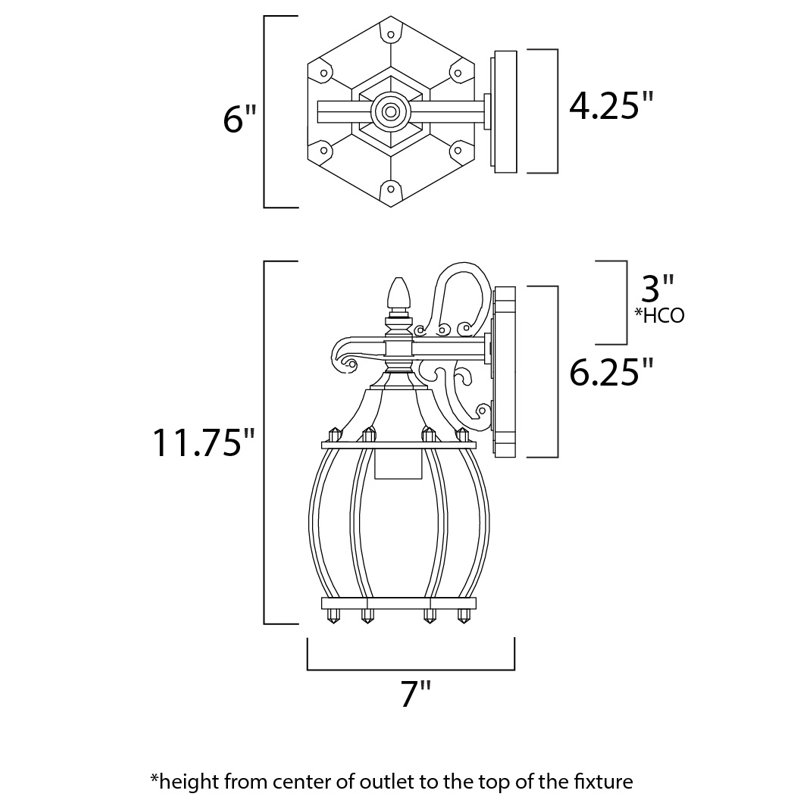Aquilar Aluminum Wall Light, Black