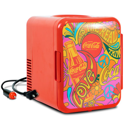 Coca-Cola Peace 1971 Series 4L Cooler/Warmer 12V DC 110V AC Mini Fridge