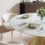 Table de salle à manger ronde moderne en pierre frittée, 31 po/39 po/43 po/47 po-1070671753-1070671756