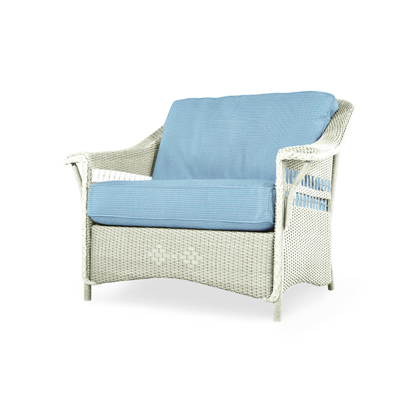 Nantucket Outdoor Lounge Chair, Flagship Lapis Sunbrella®, Ivory