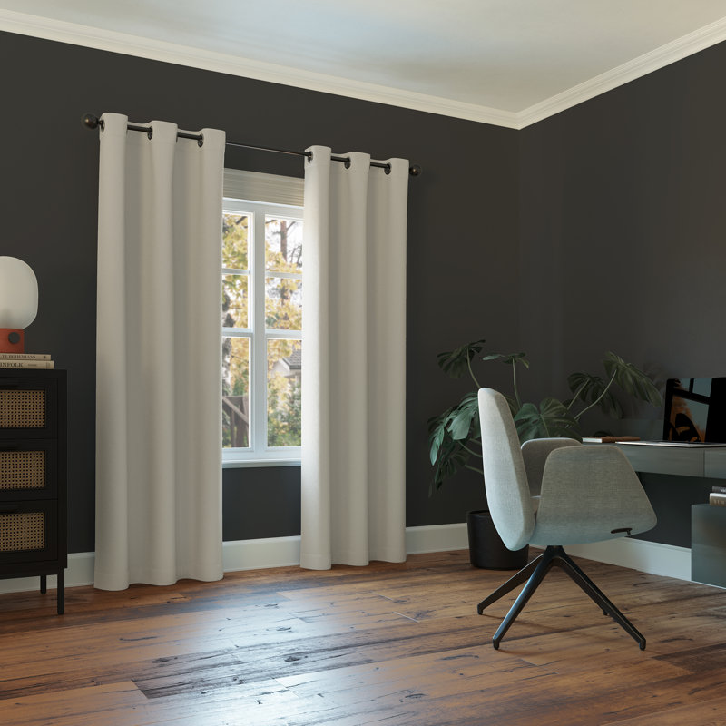 Blackout Grommet Curtain Panel - Basics by Wayfair™, Pearl, 40" W x 120" L