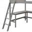 Lit mezzanine double avec tablettes et bureau, lit mezzanine avec bureau-620872237