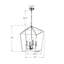 Luminaire suspendu géométrique 4 lumières Alexian-947386372