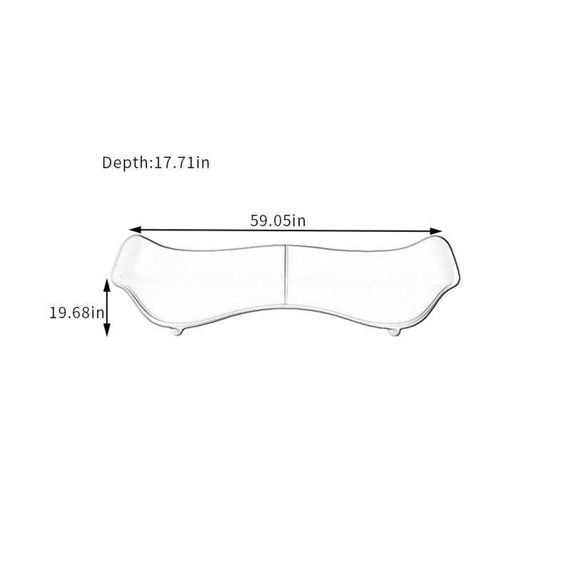 Banc rembourré en cuir haut de gamme, Beige