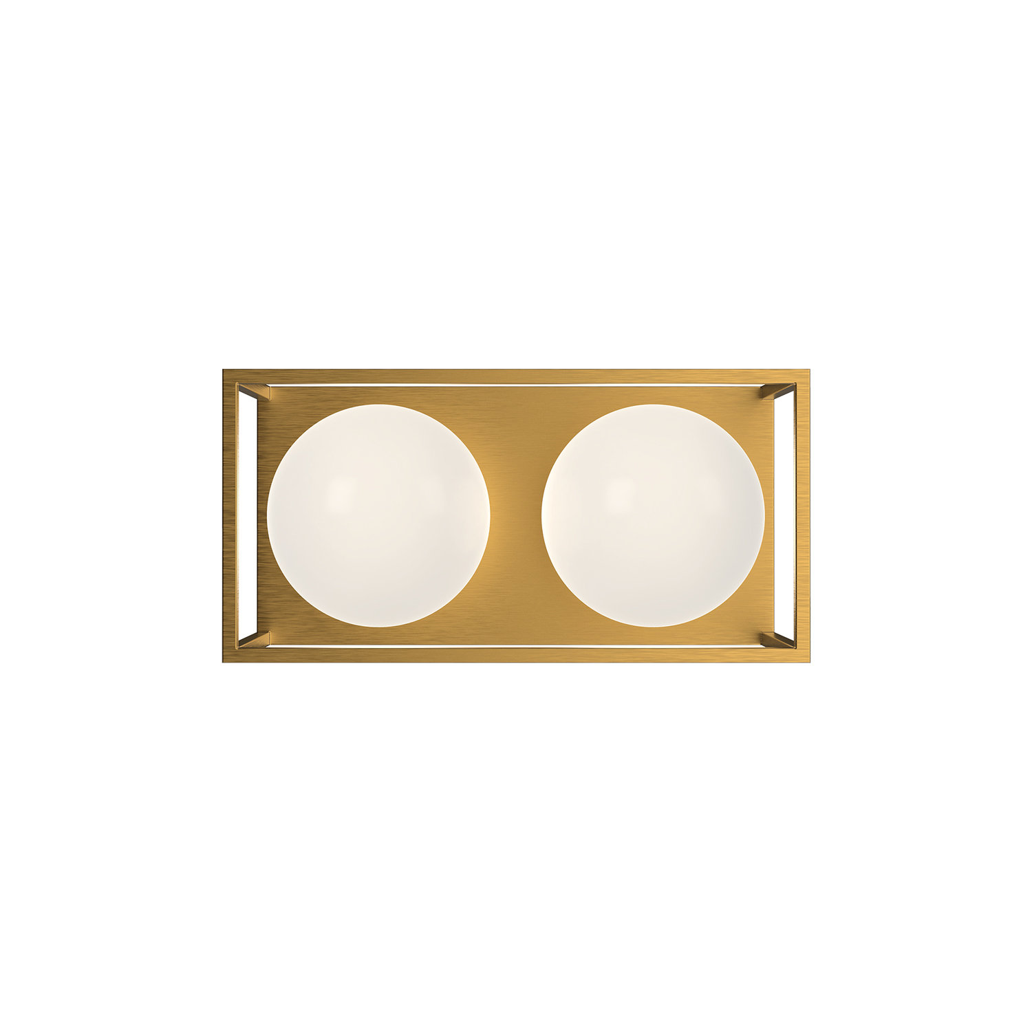 Davida Frosted Dimmable Bath Bar, Aged Gold, 2