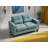 Swansea Teal Modular Fabric Loveseat-1043892062