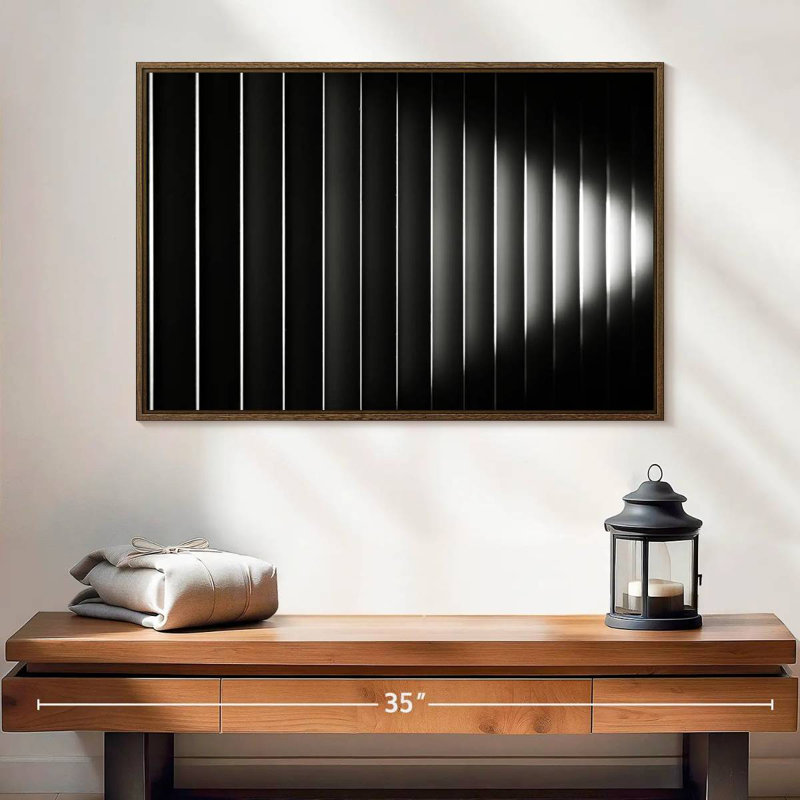 Bublitz Blinds, 25" X 17", Floating Frame Walnut