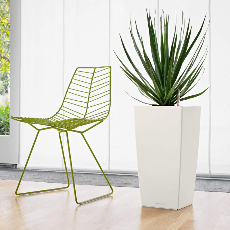 Cubico Planter Box, Cream White, 56 cm H x 30 cm W x 30 cm D