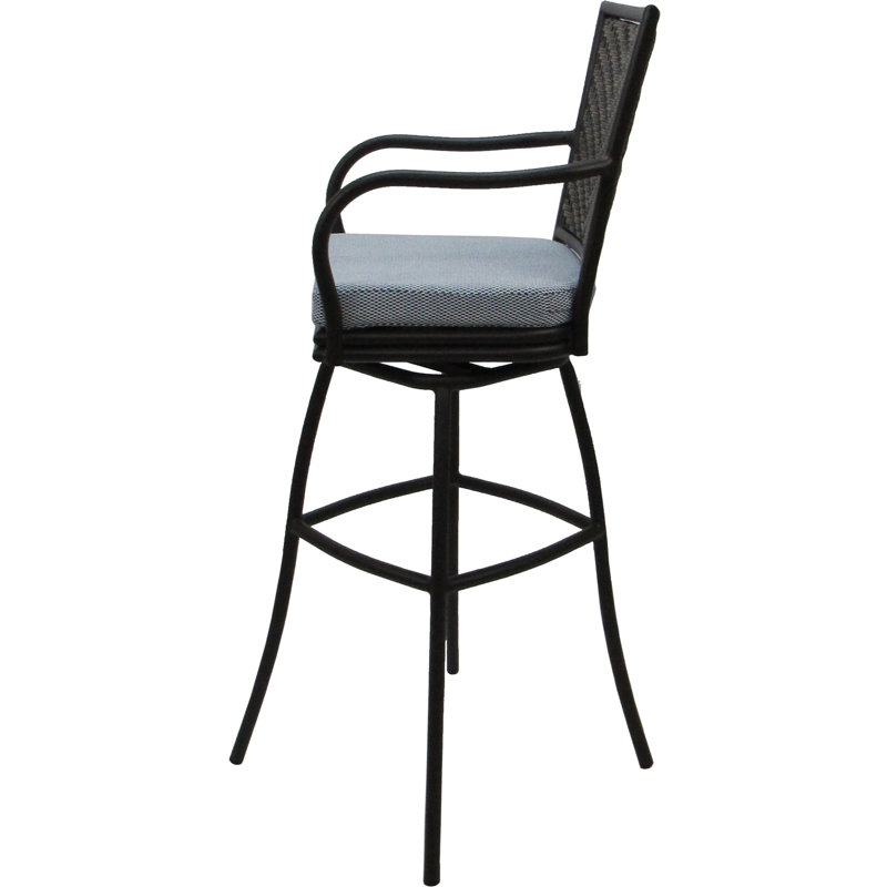 Bleu - tabouret très grand brun foncé, Blue, Brown
