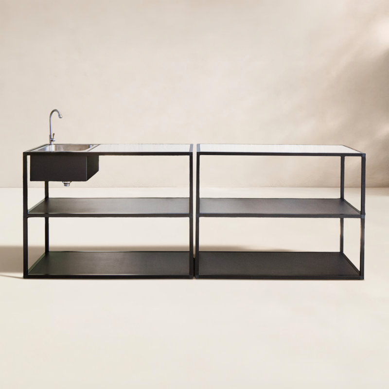 Cuisine modulaire d'extérieur 2 pièces avec évier