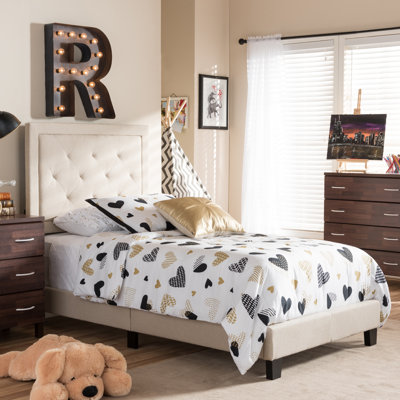 Keelin Twin Upholstered Standard Bed by Harriet Bee