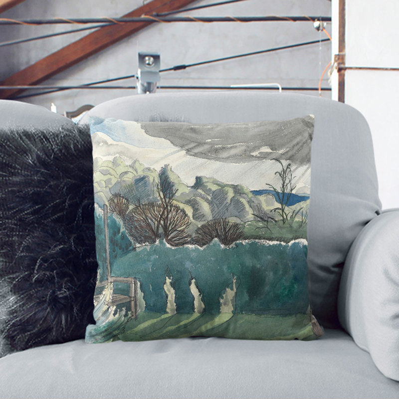 Landscape Square Throw Cushion, 40cm H x 40cm W x 15cm D