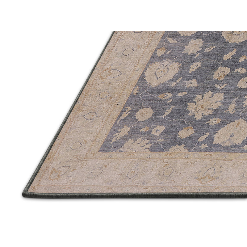 Tapis beige / bleu Mattituck, Rectangle 5 pi x 7 pi