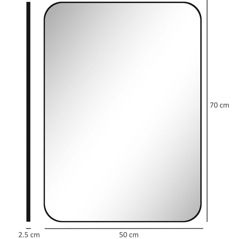 Demetrias Metal Rectangle Mirror, 70cm H x 50cm W