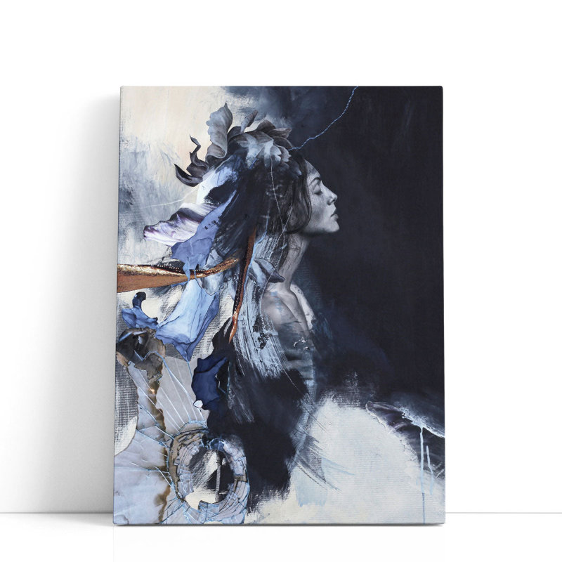 Bleu imperfection - reproduction d'art sur toile, H 24 po x l 18 po