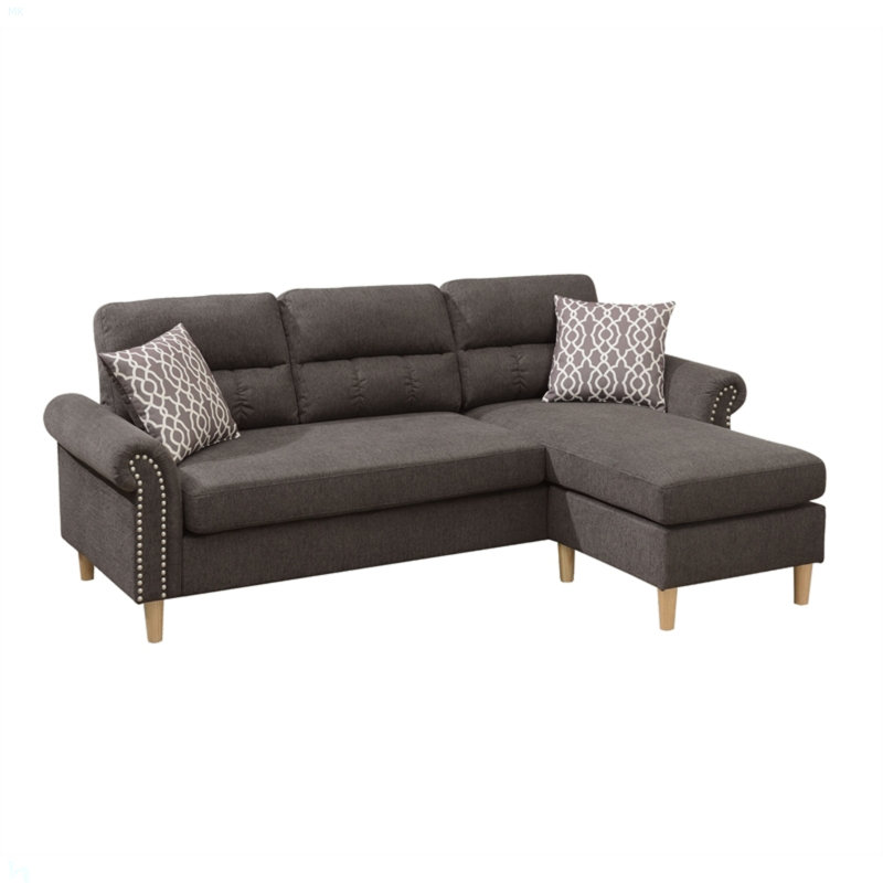 Ensemble de canapé modulaire réversible Polyfiber, Tissu tan