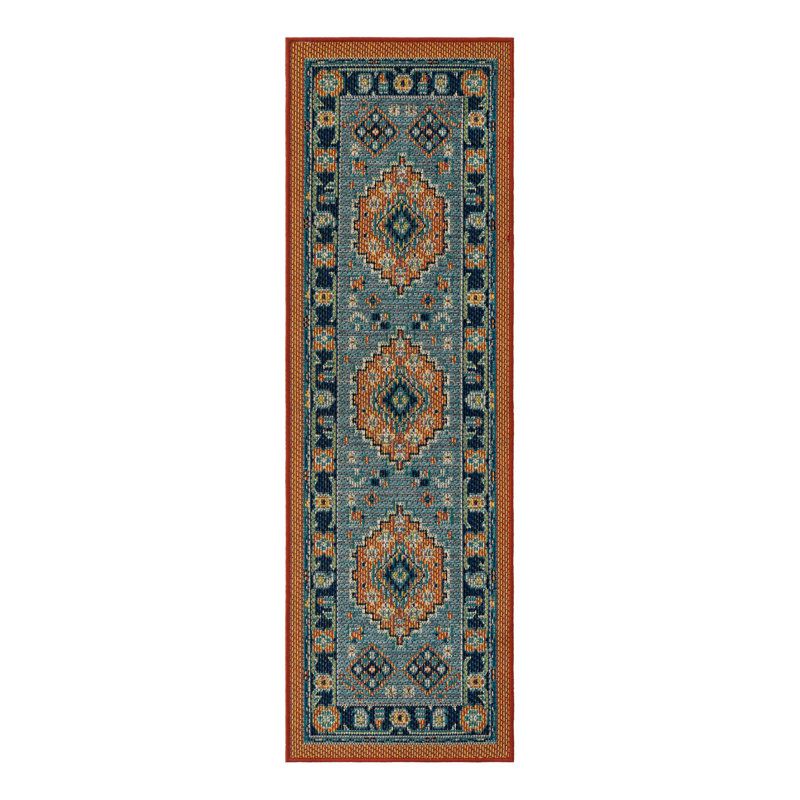 Tapis intérieur / extérieur Felipe Marlenia, Tapis de couloir 2 pi x 6 pi 1 po