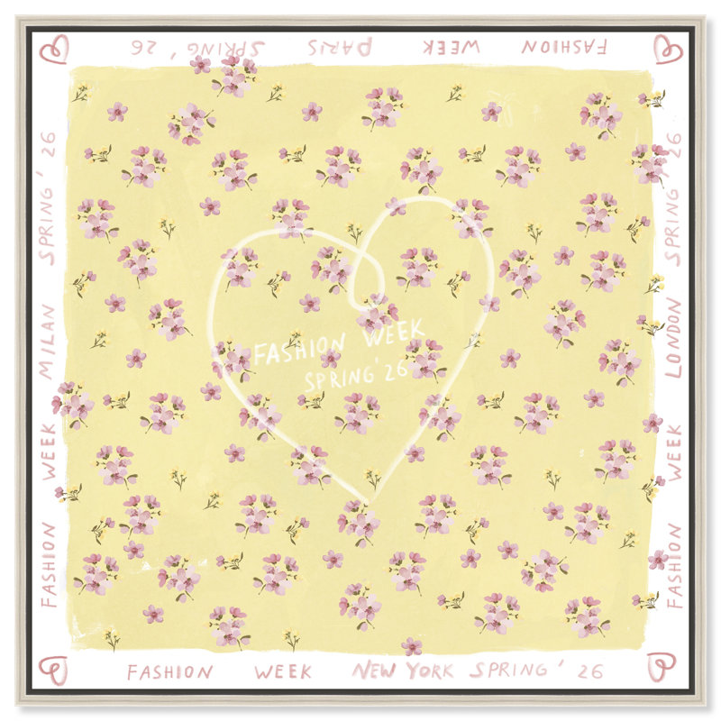 Butter Spring Fashion Print by Oliver Gal, 21"H x 21"W, Silver Floater Frame