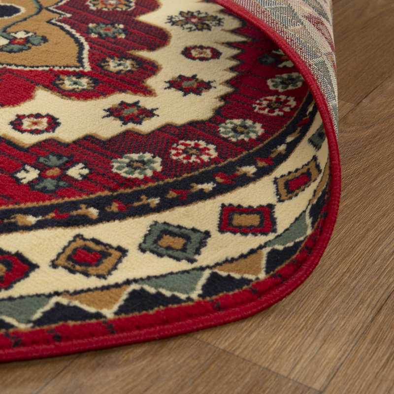 Tapis d'intérieur 100% polypropylène tissé à la machine Albata, Rond 5 pi