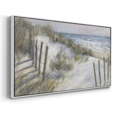 The Beach Fence II - Toile tendue avec cadre encadré - Prêt à accrocher