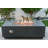 Sedona 66" Concrete Outdoor Fire Pit Table Bundle with Hideaway Propane Tank Holder Includes Wind Guard, Burner Pan Lid, and Cover-102465592