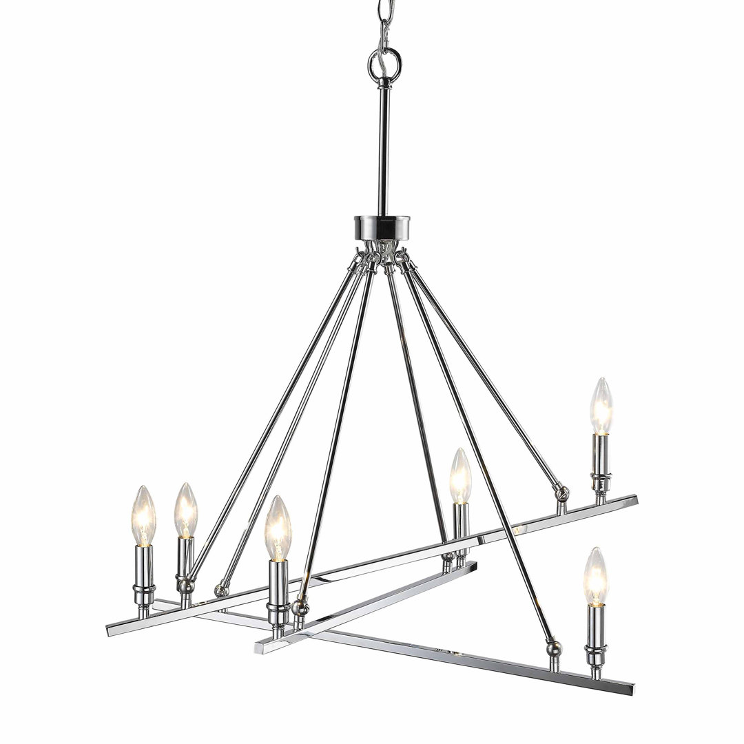 Gilberte 6 - Light Unique / Statement Tiered Chandelier Mercer41 