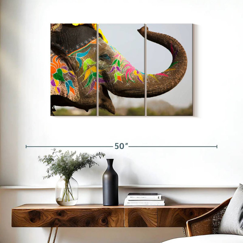 Brampt Jaipur Festival Elephant, H 24 po x l 38 po