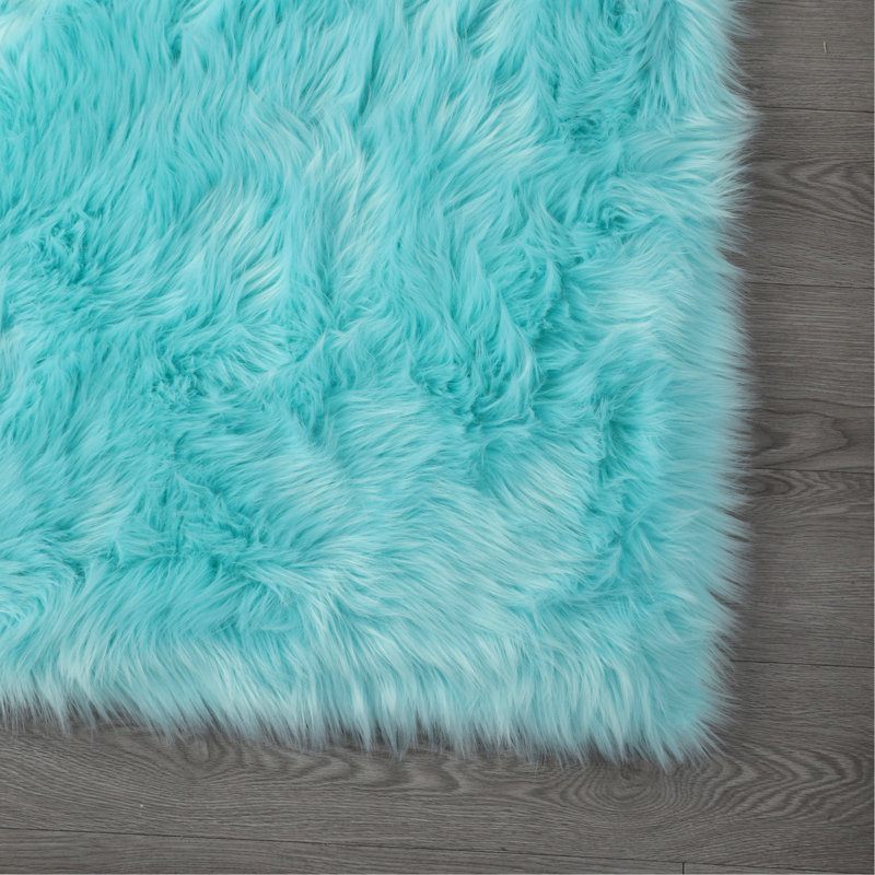 Tapis en fausse fourrure de mouton ultra doux