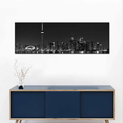 Toronto In Monochrome Canvas Print