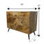 Commode 7 tiroirs en bois massif fabriqués à la main avec pieds en métal