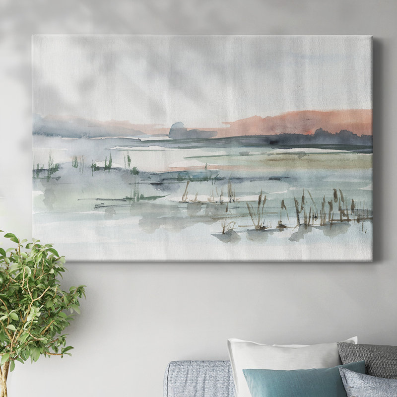 Marsh Cattails II-Gallery Wrapped Canvas, 8" H x 12" W