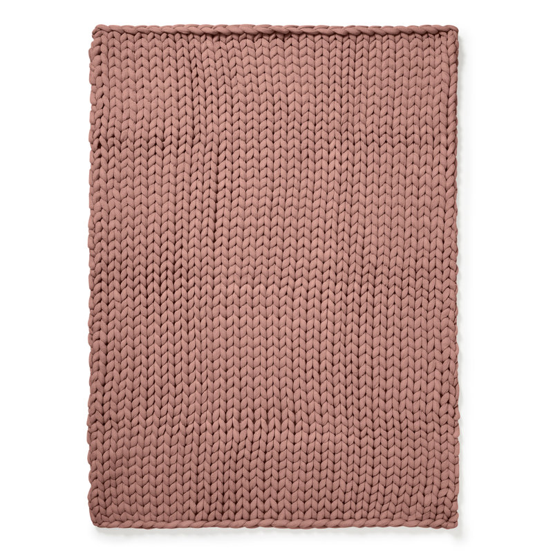 Donna Sharp Chunky Knit Mauve Woven Throw, Mauve