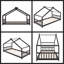 Gray Playhouse Twin Bed in Solid Pine Wood - Dream & Play Haven-780998689