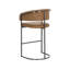 Upholstered Stool with Metal Frame-1780721354