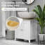 Buffet de salle de bain sous l'évier - armoire en U, tablette réglable, 23,88 lb, lavabo de rangement blanc, en forme de U