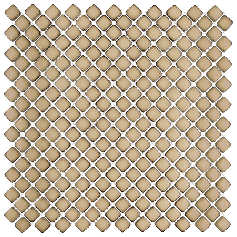 Carreau de mosaïque en porcelaine pour plancher et mur 12-1 / 4 "x 12-3 / 8" Hudson Diamond, Tasse à café
