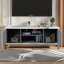 Portes miroir Robson, tablettes ouvertes et 2 armoires
