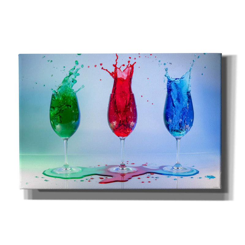 " Drink Splash 5 " by Gordon Semmens, 12" H x 18" W x 0.75" D